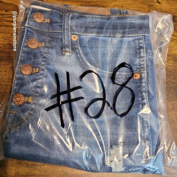 Madewell Jeans 29 Skinny 10" High Rise Tummy Control Rosecliff Wash H6319 - Picture 13 of 13